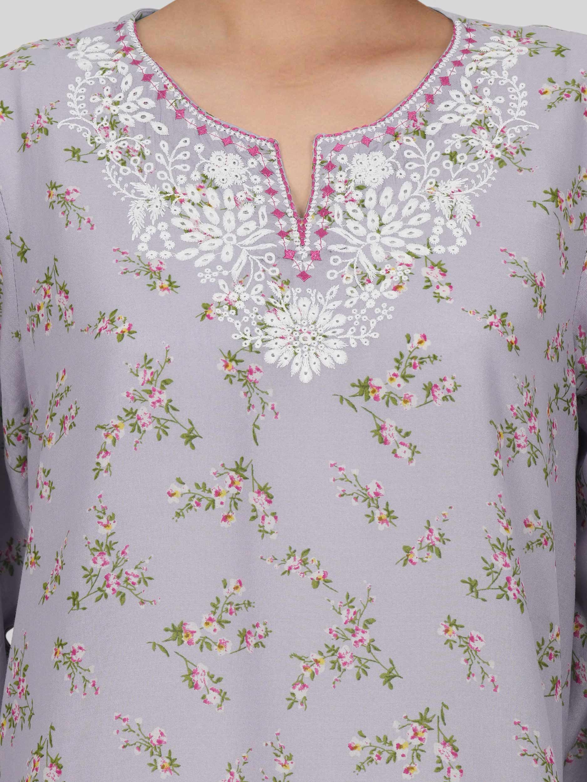 Viscose Kurti- Embroidered (Pret)