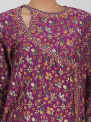 2 Piece Satin Suit- Embroidered (Pret)