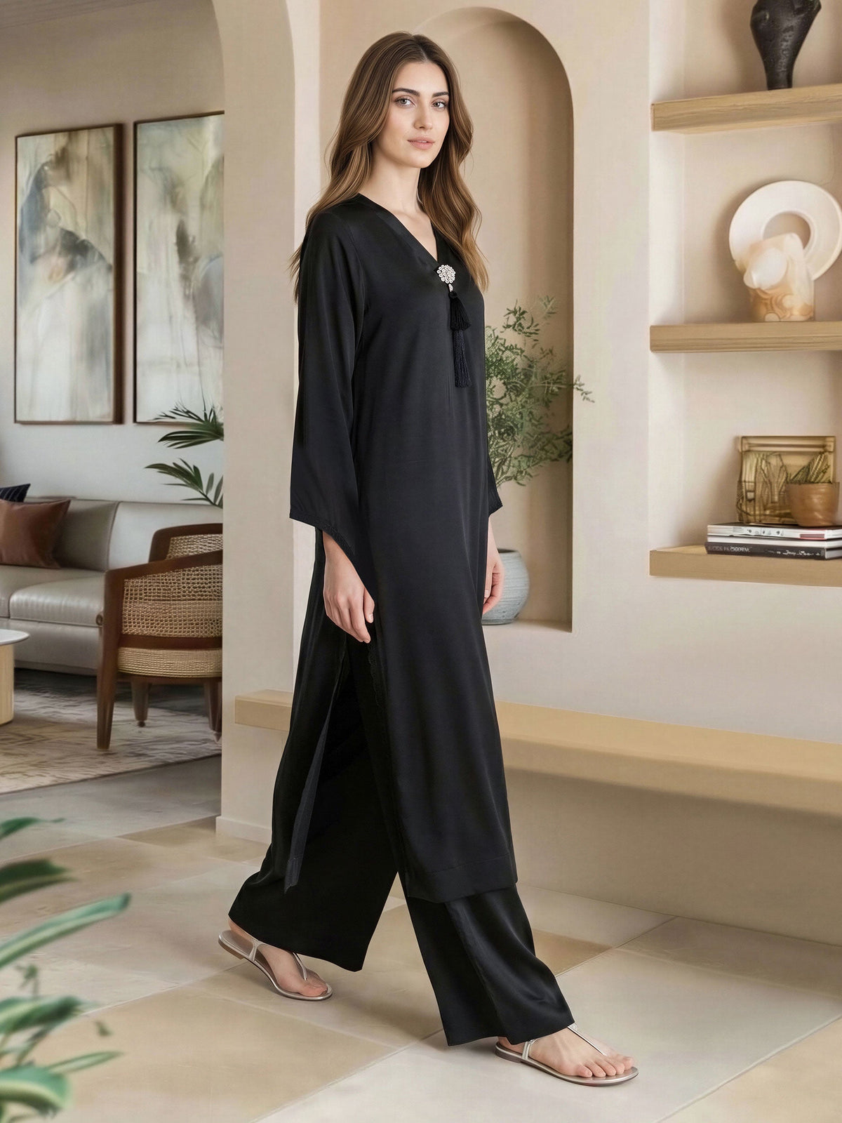 2 Piece Silk Suit (Pret)
