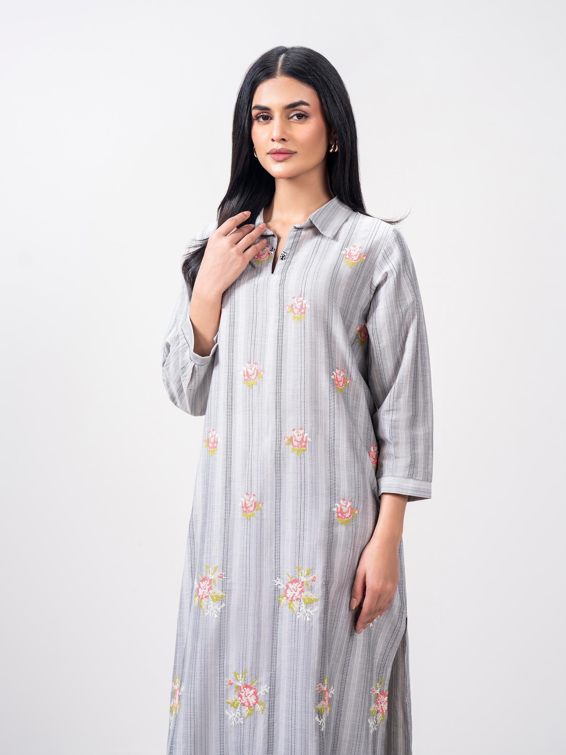 Yarn Dyed Shirt- Embroidered (Pret)