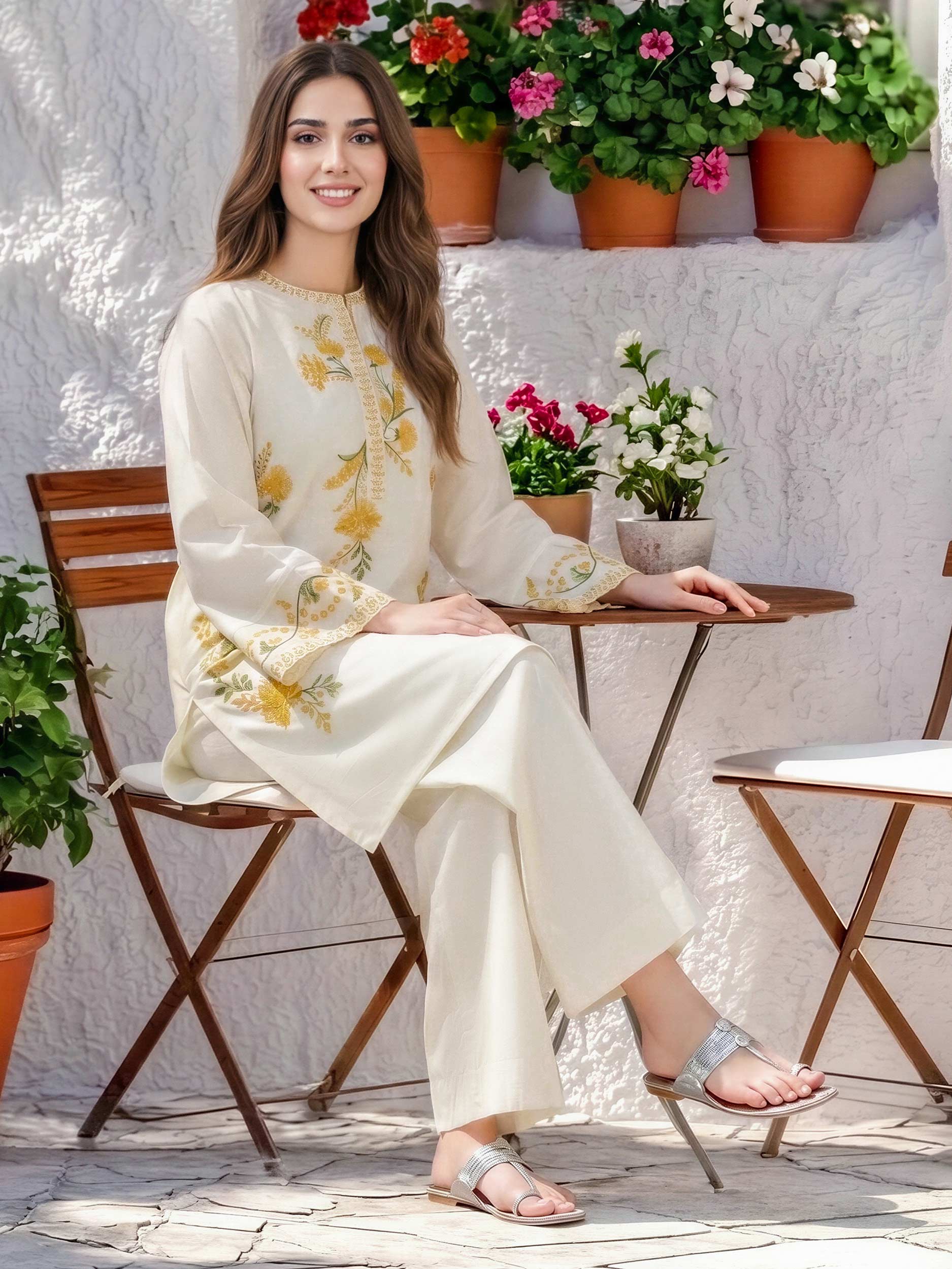Lawn Shirt- Embroidered (Pret)