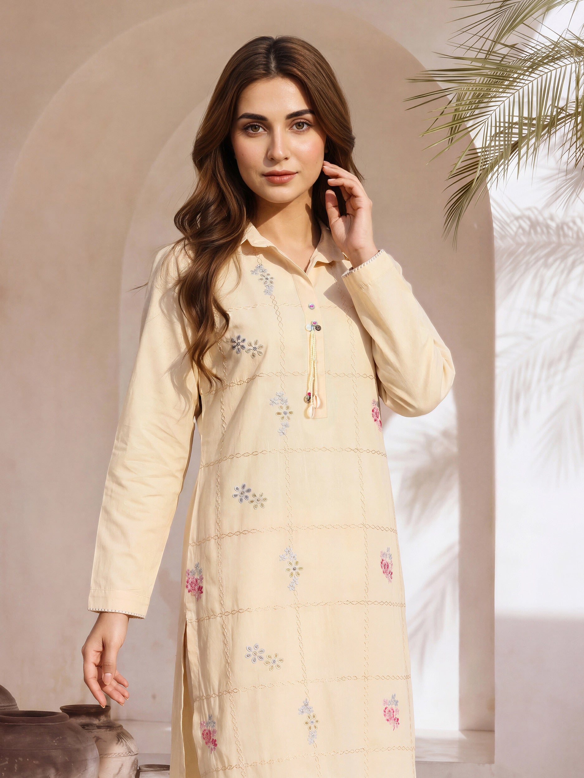 2 Piece Lawn Suit- Embroidered (Pret)