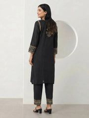 2 Piece Viscose Glitter Suit- Embroidered (Pret)