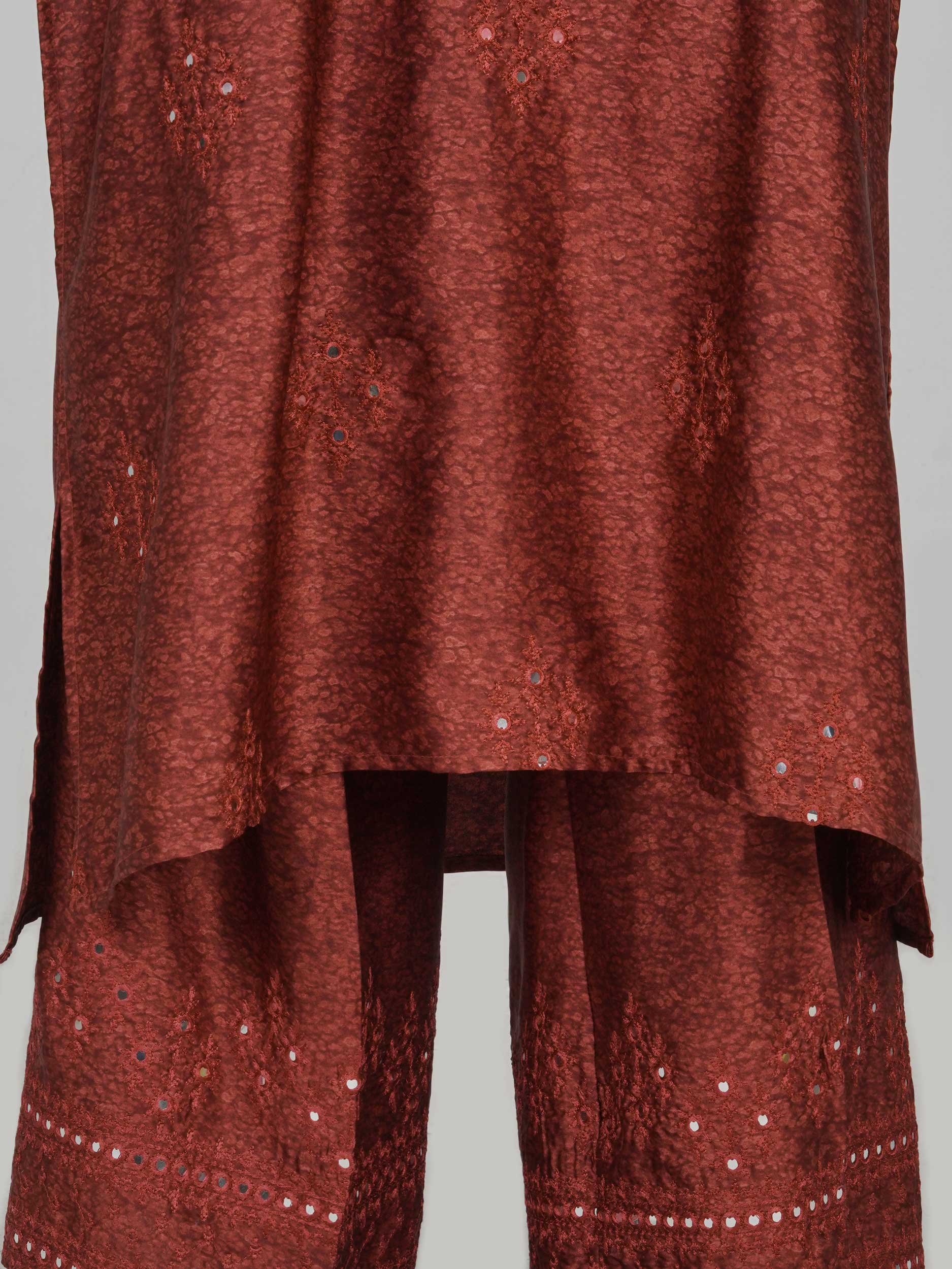 2 Piece Silk Suit- Embroidered (Pret)