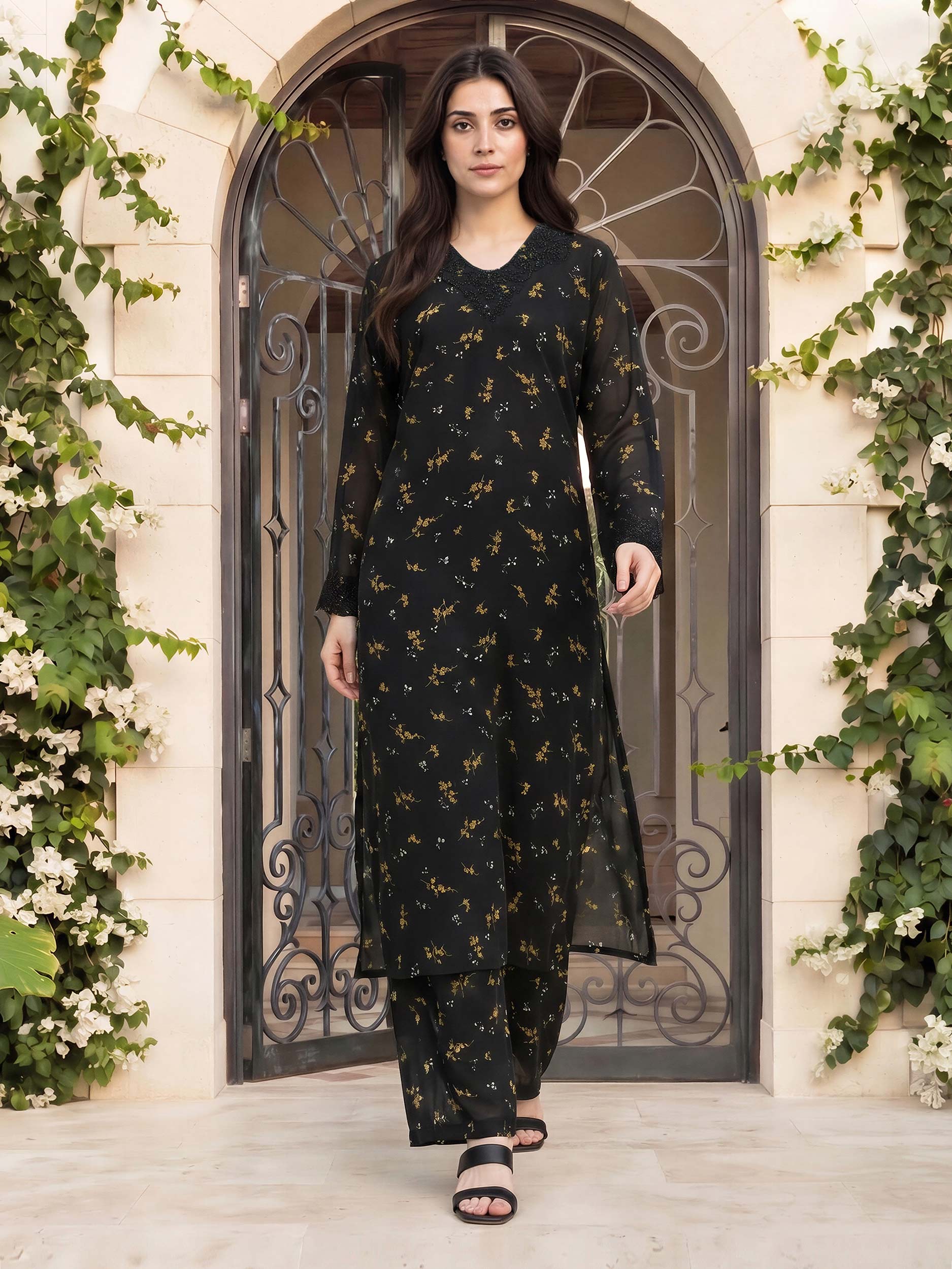 2 Piece Grip Suit- Embroidered (Pret)