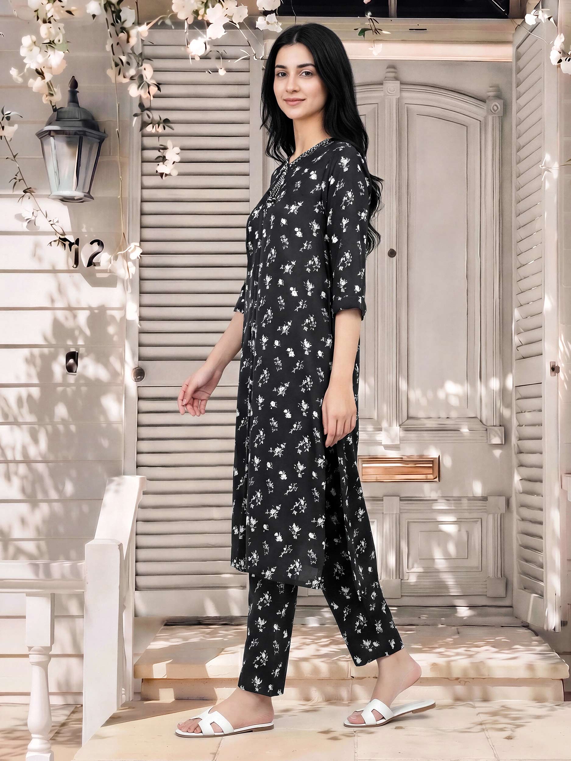 2 Piece Silk Suit (Pret)