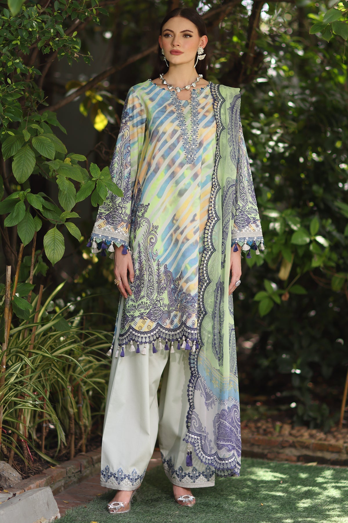 3-PC StitchedEmbroidered Lawn Collection IN6-10P