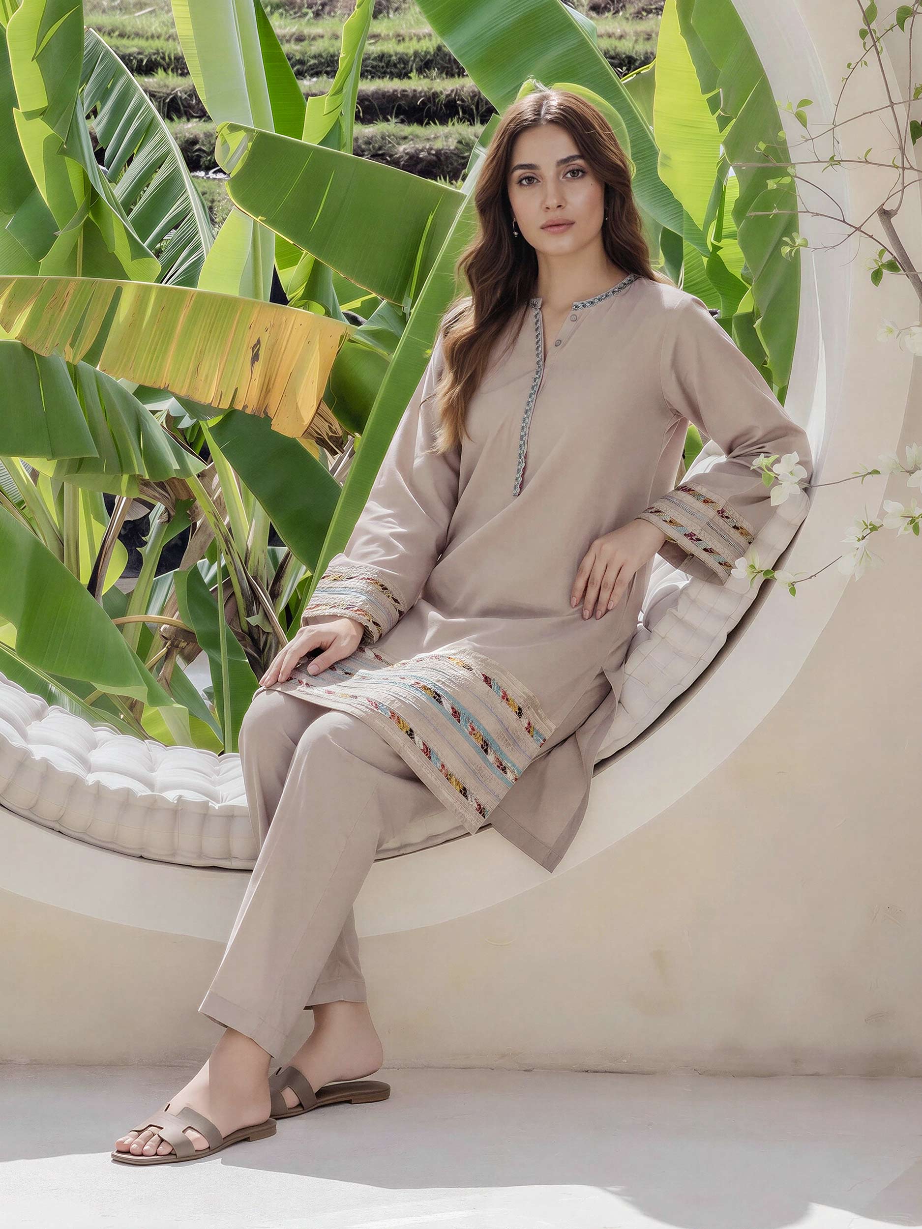 2 Piece Lawn Suit- Embroidered (Pret)