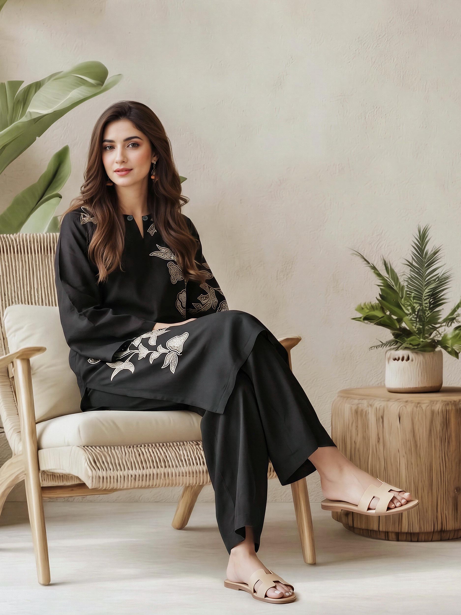 2 Piece Lawn Suit- Embroidered (Pret)
