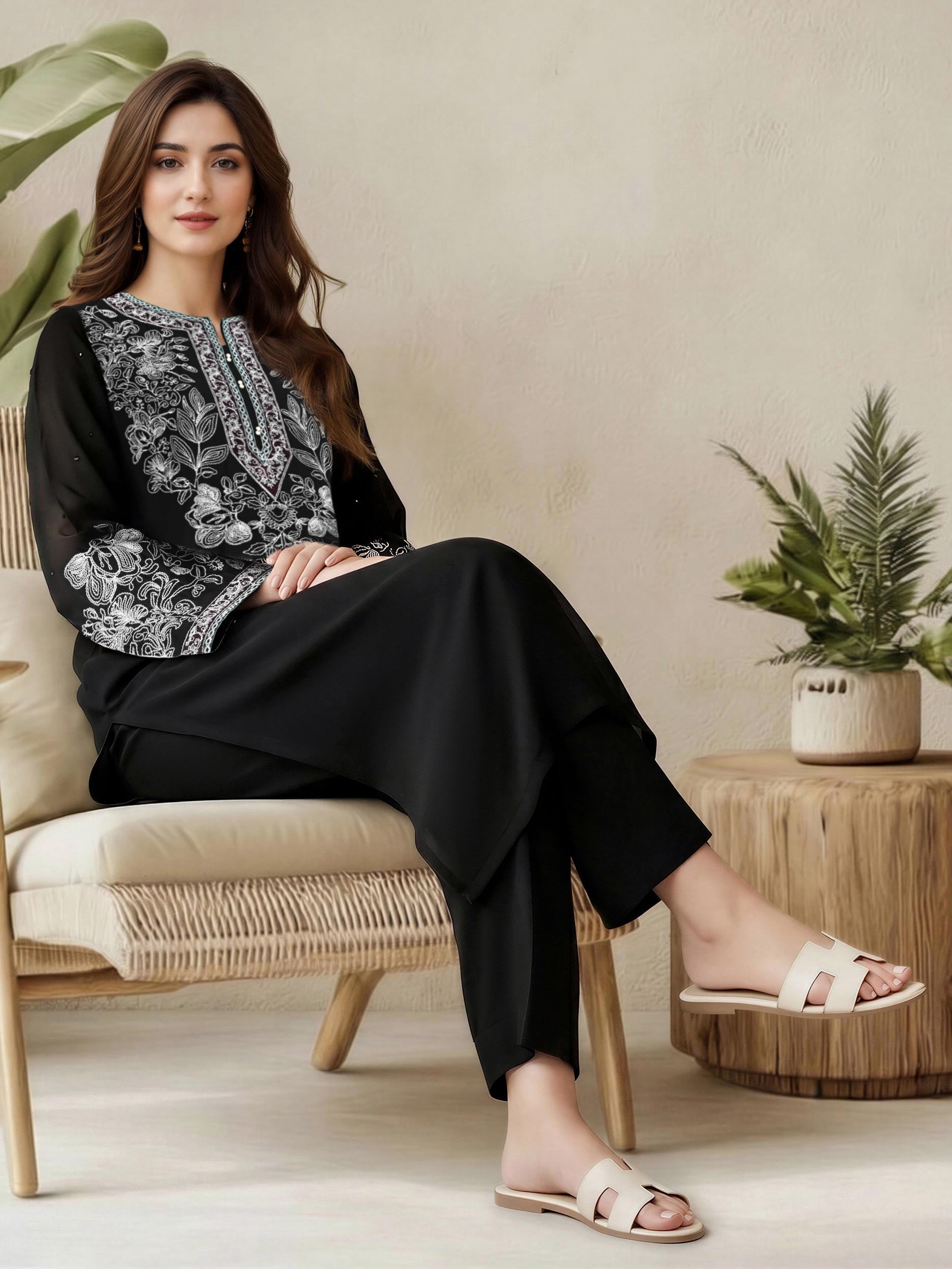 2 Piece Grip Suit- Embroidered (Pret)