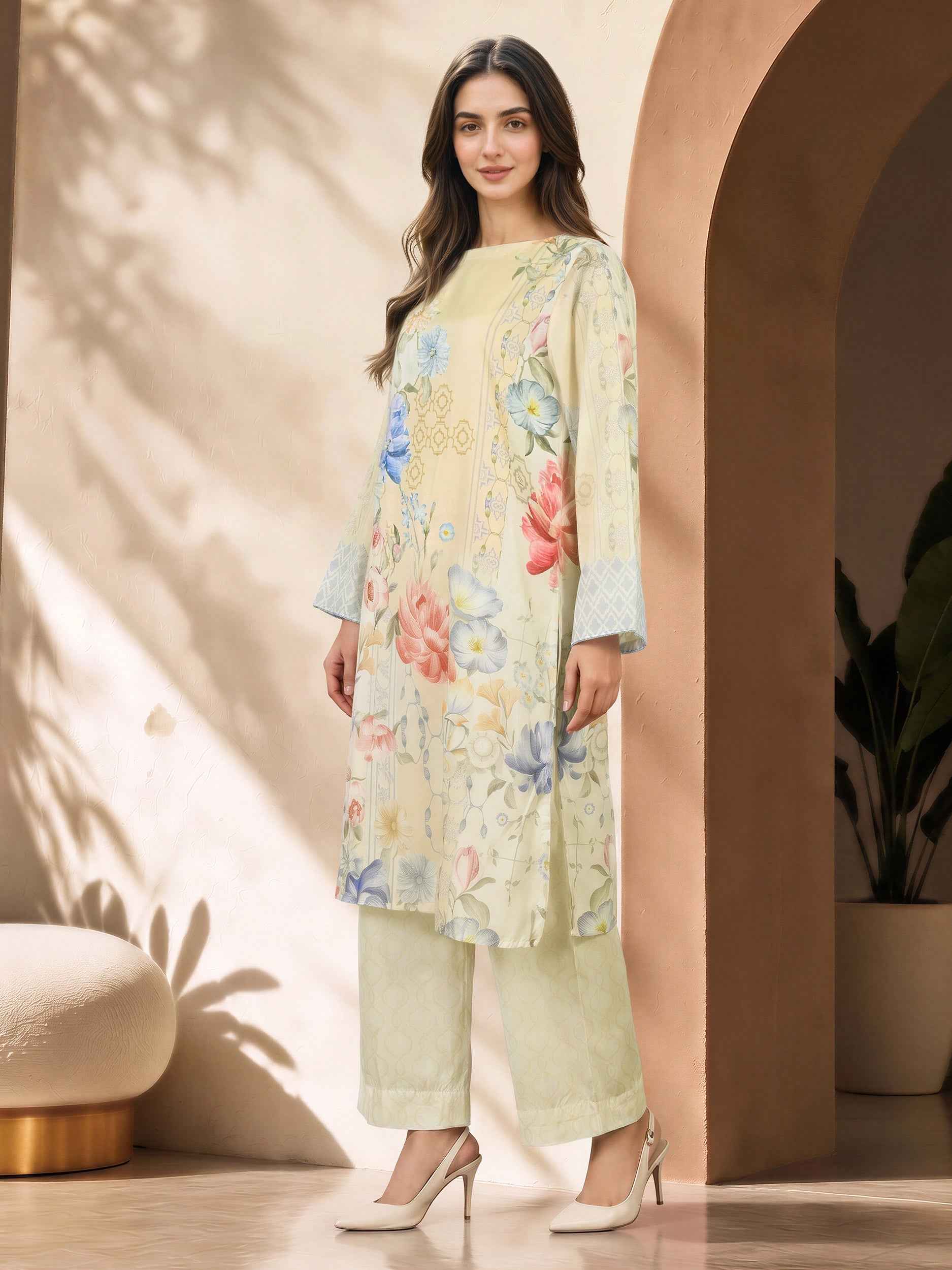 2 Piece Silk Suit (Pret)