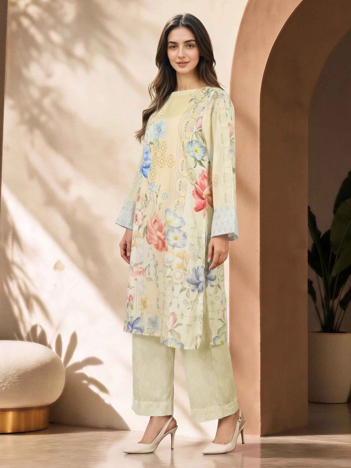 2 Piece Silk Suit (Pret)