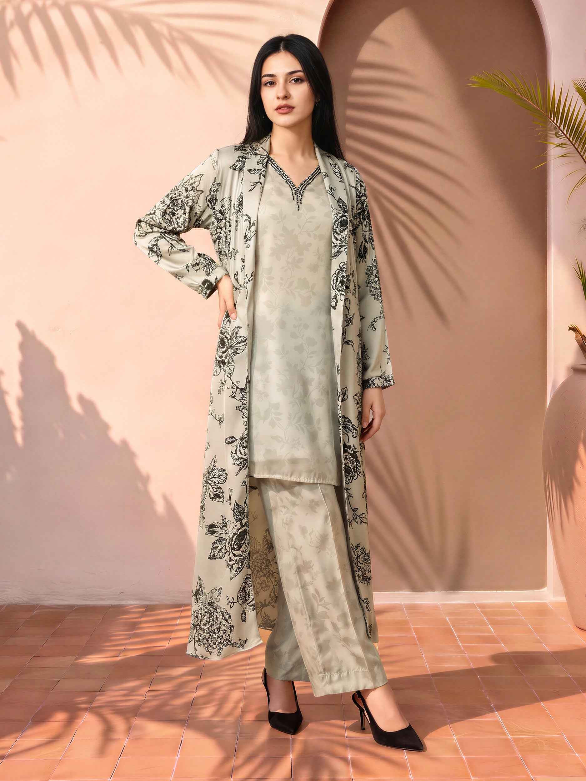 2 Piece Silk Suit (Pret)