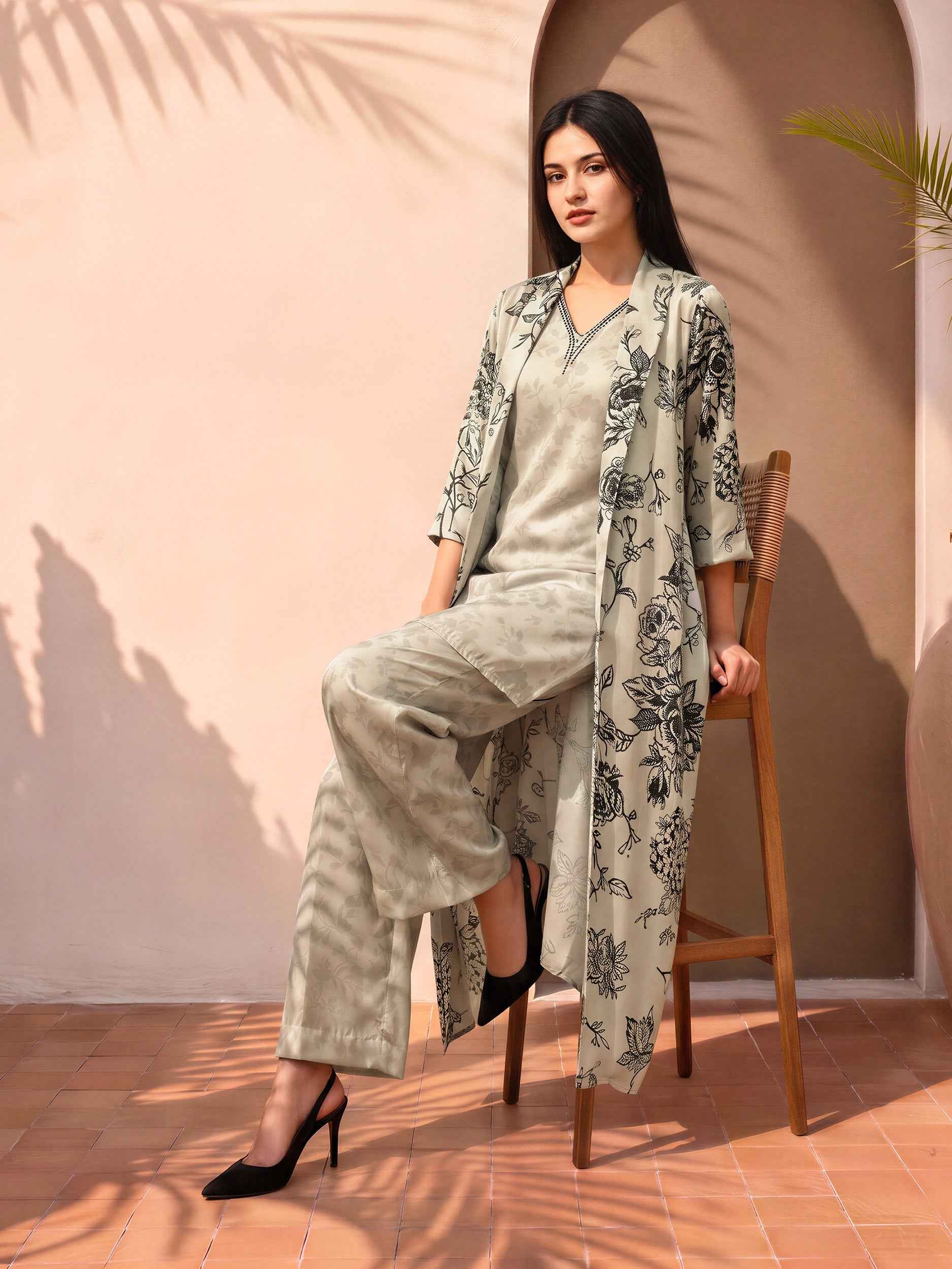 2 Piece Silk Suit (Pret)
