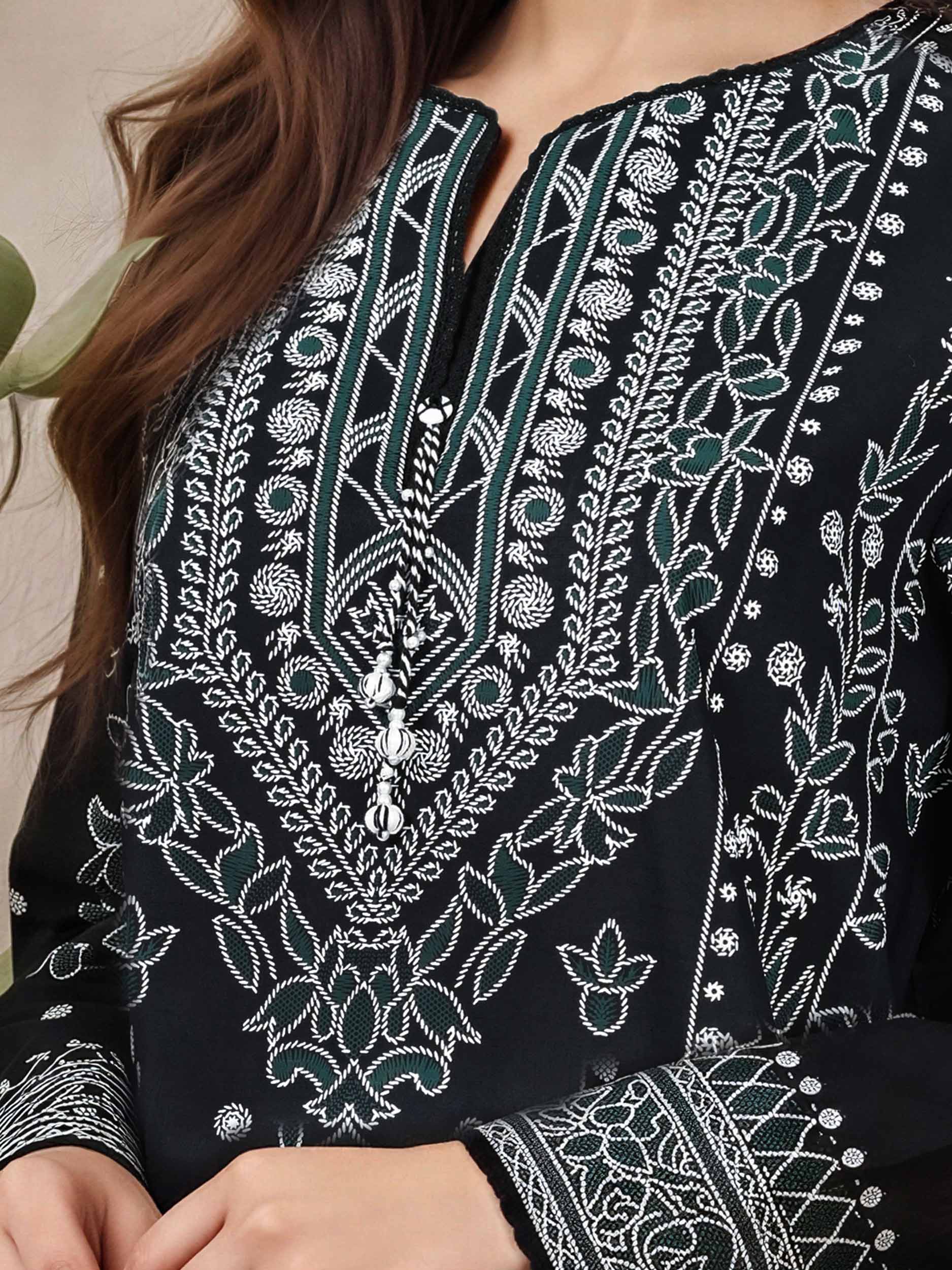 2 Piece Lawn Slub Suit (Pret)
