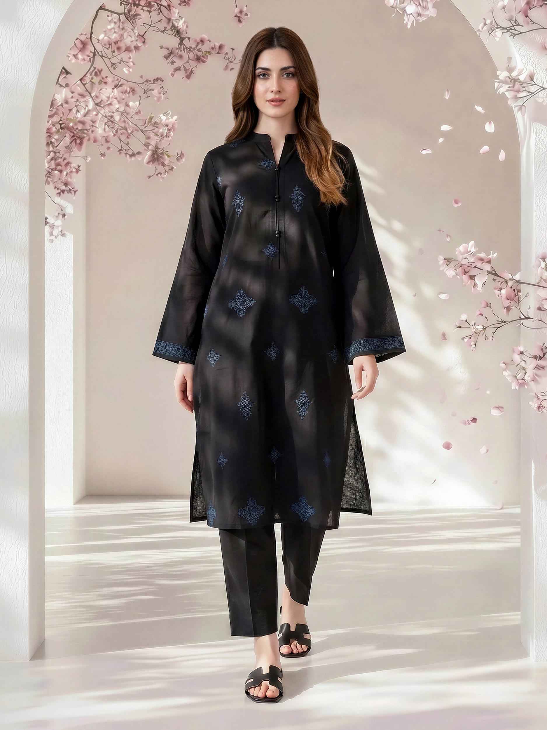 Lawn Shirt- Embroidered (Pret)