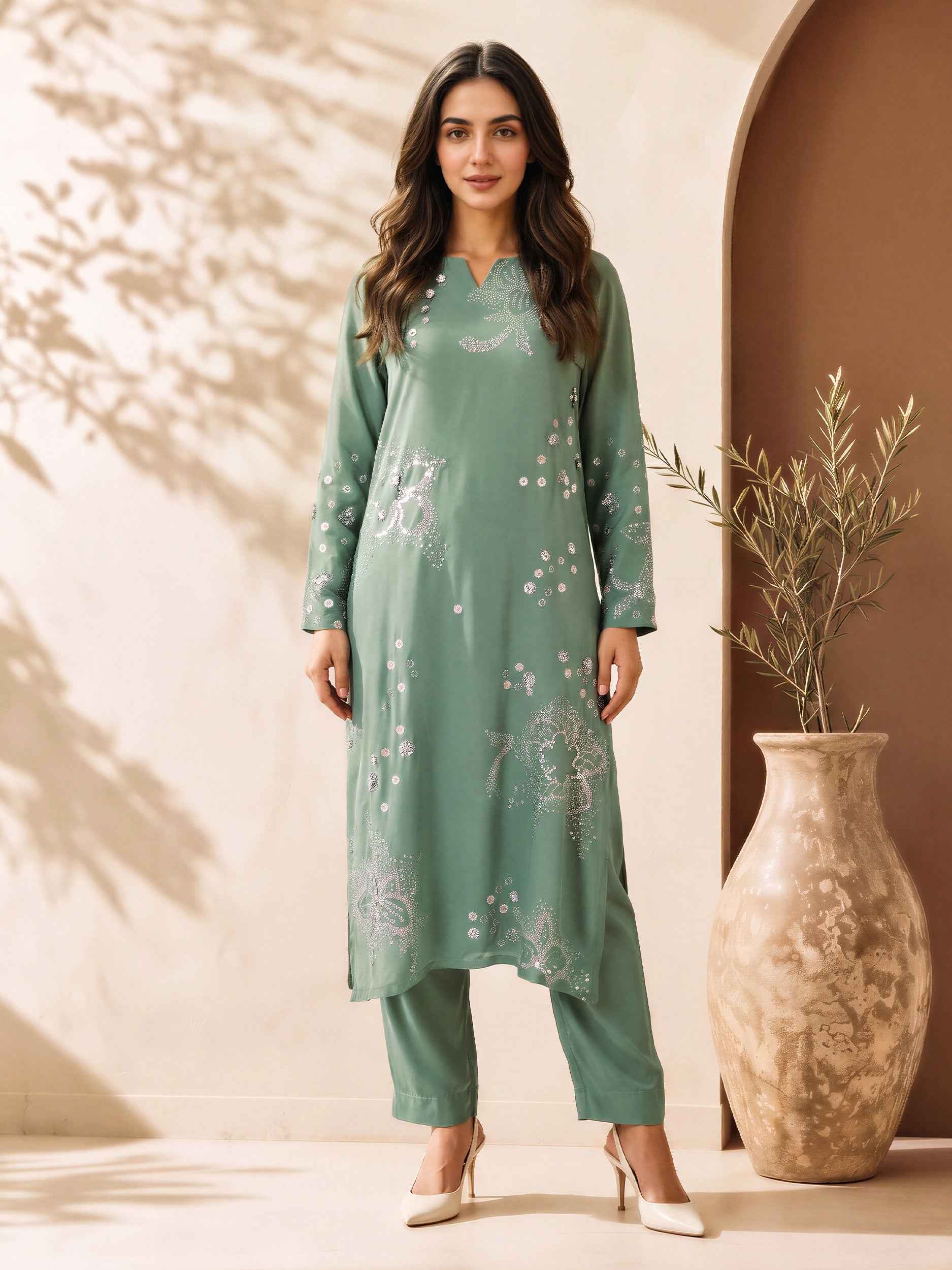 2 Piece Grip Suit- Embroidered (Pret)