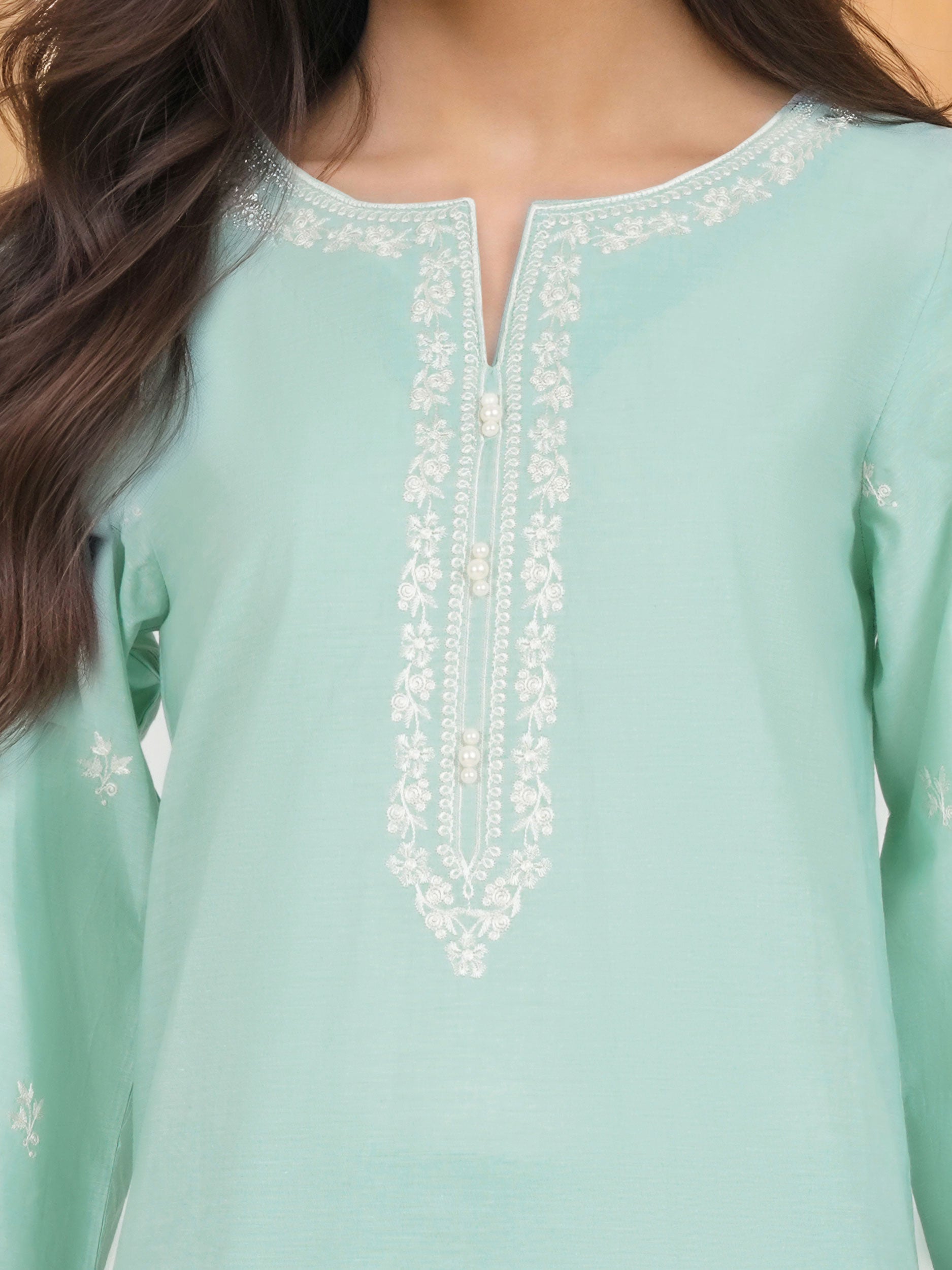 2 Piece Yarn Dyed Suit- Embroidered (Pret)