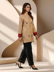 Satin Kurti- Embroidered (Pret)