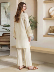 2 Piece Satin Suit- Embroidered (Pret)