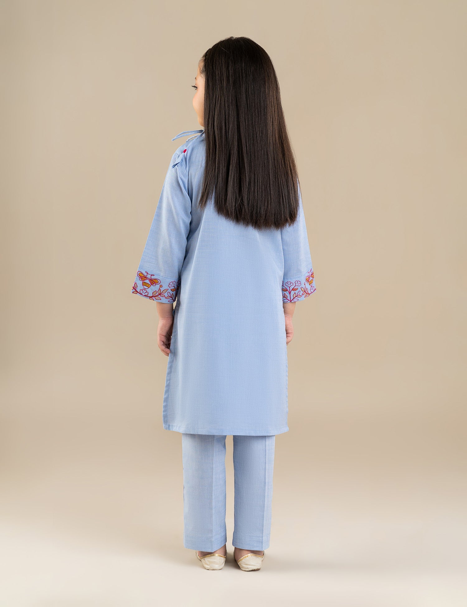 2 PIECE FLORAL EMBROIDERED SUIT