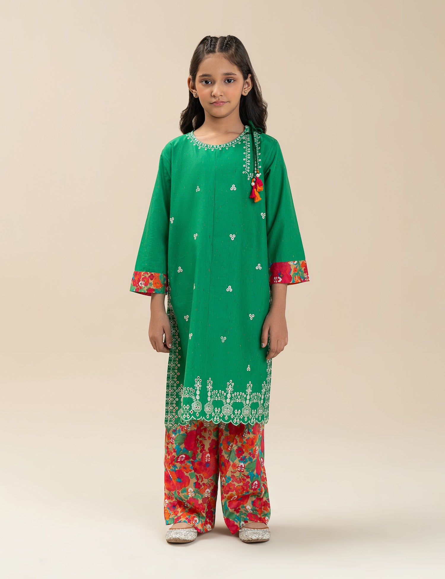 2 PIECE EMBROIDERED SUIT