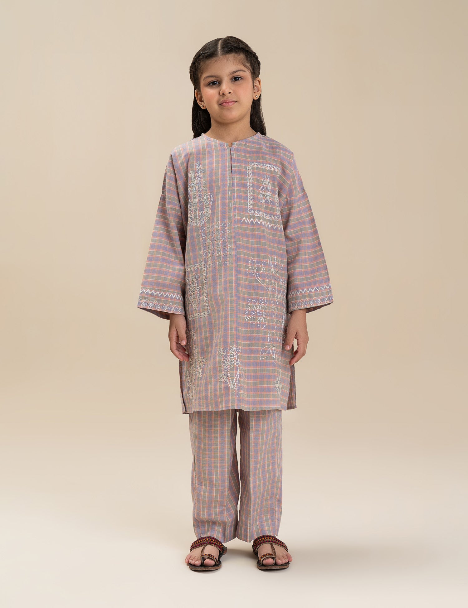 2 PIECE EMBROIDERED SUIT