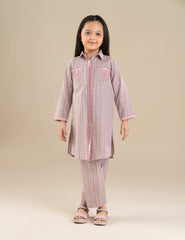 2 PIECE POCKETS EMBROIDERED SUIT
