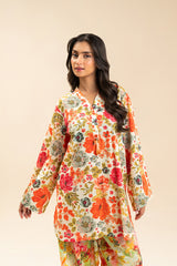 PRINTED LUREX LAWN SHIRT (PRET)