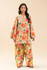 PRINTED LUREX LAWN SHIRT (PRET)
