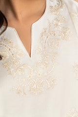 EMBROIDERED PAPER COTTON SHIRT (LUXURY PRET)