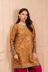 EMBROIDERED RAW SILK SHIRT (LUXURY PRET)