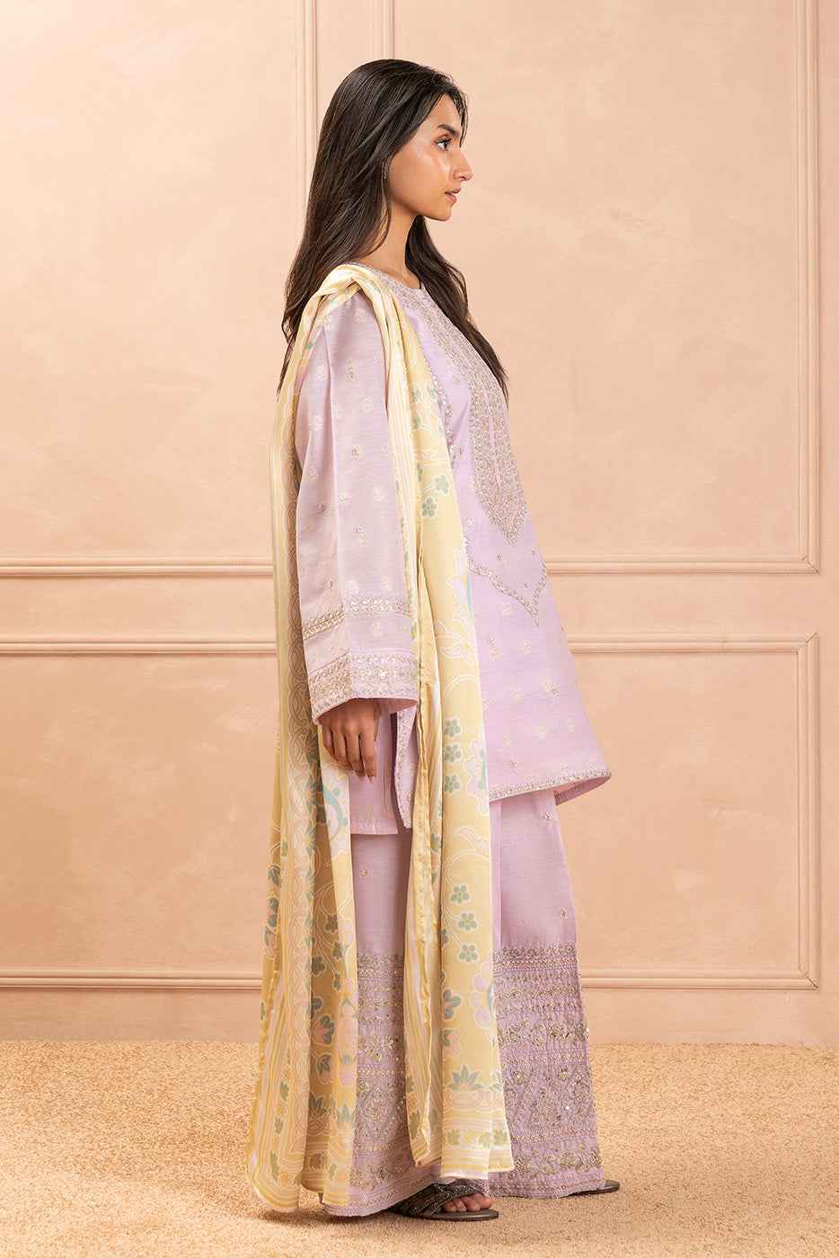 EMBROIDERED ZARI JACQUARD SHIRT (LUXURY PRET)