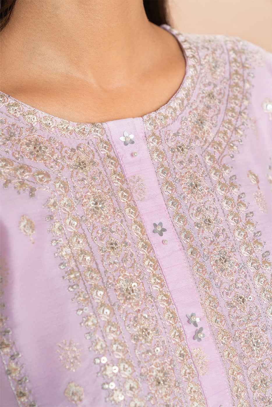 EMBROIDERED ZARI JACQUARD SHIRT (LUXURY PRET)