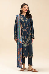 3 PIECE EMBROIDERED LAWN SUIT (PRET)