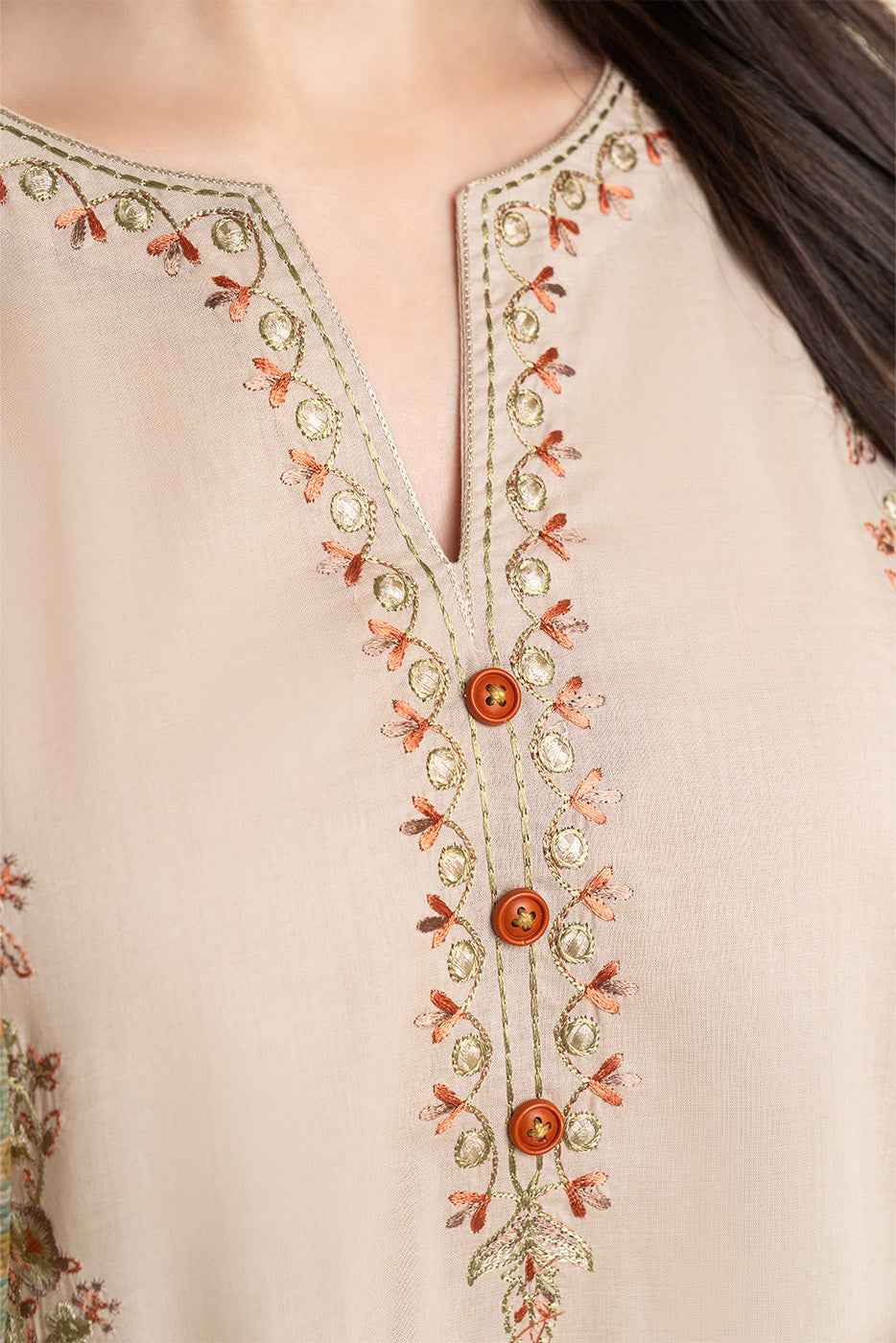 2 PIECE EMBROIDERED LAWN SUIT (PRET)
