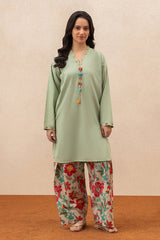 2 PIECE SOLID SLUB SUIT (PRET)