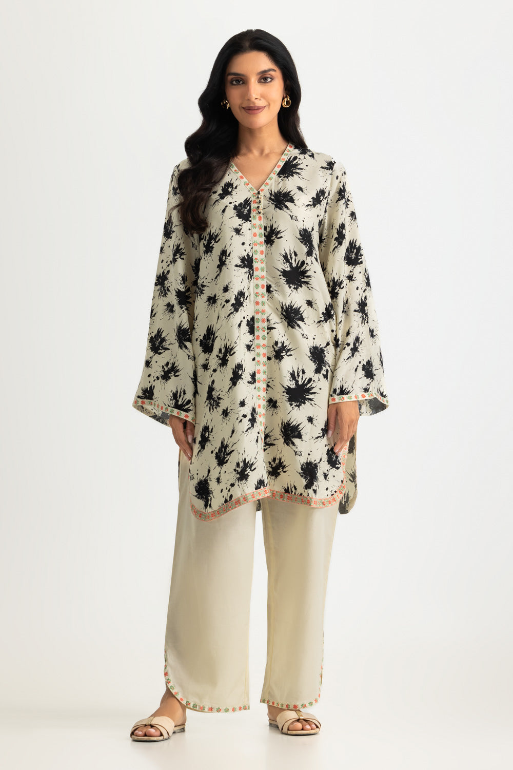 Blended Embroidered Co-Ord Set