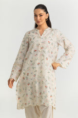 Blended Printed Shirt With Embroidered And Dyed Trouser