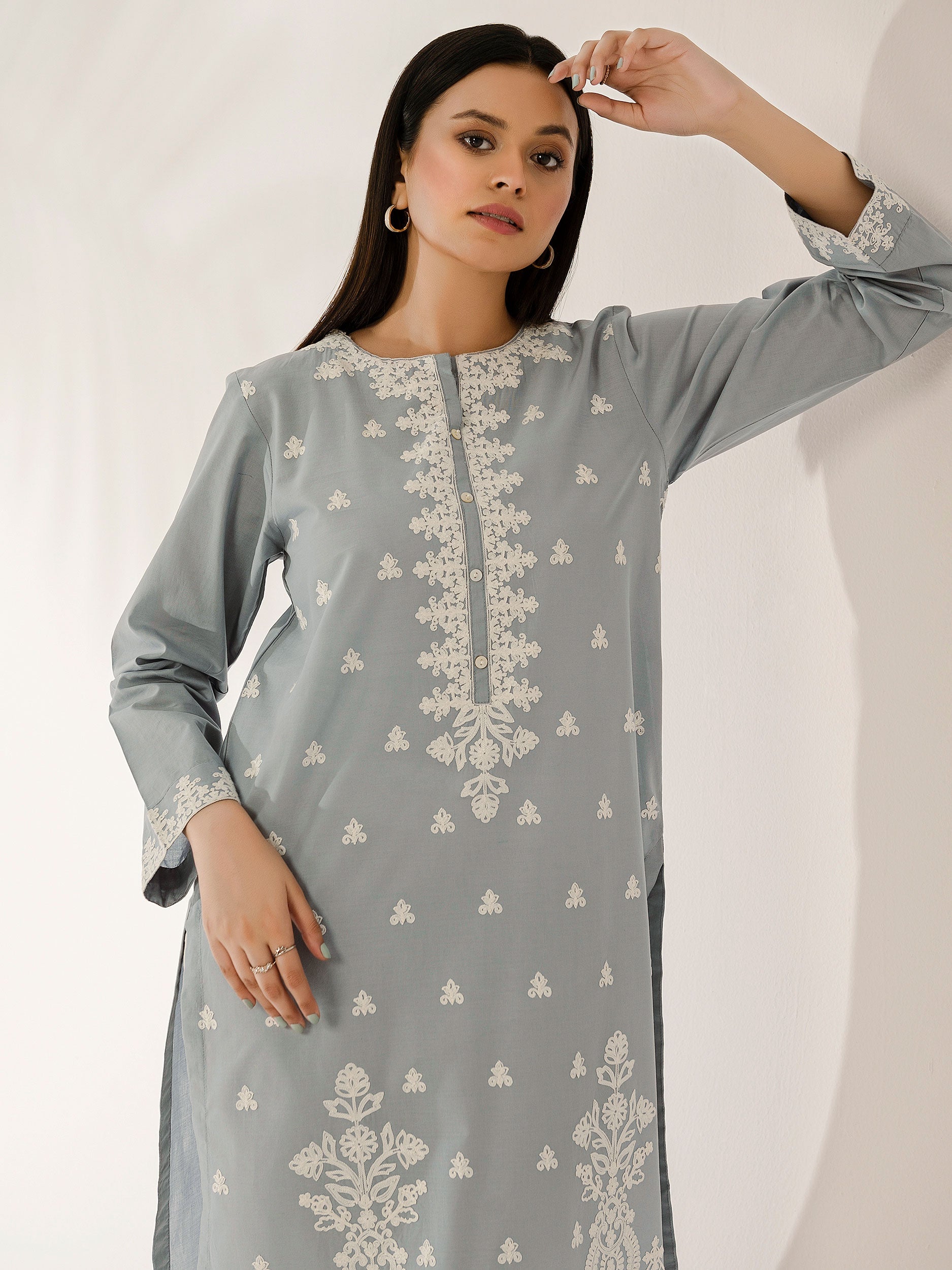 Cambric Shirt-Embroidered (Pret)
