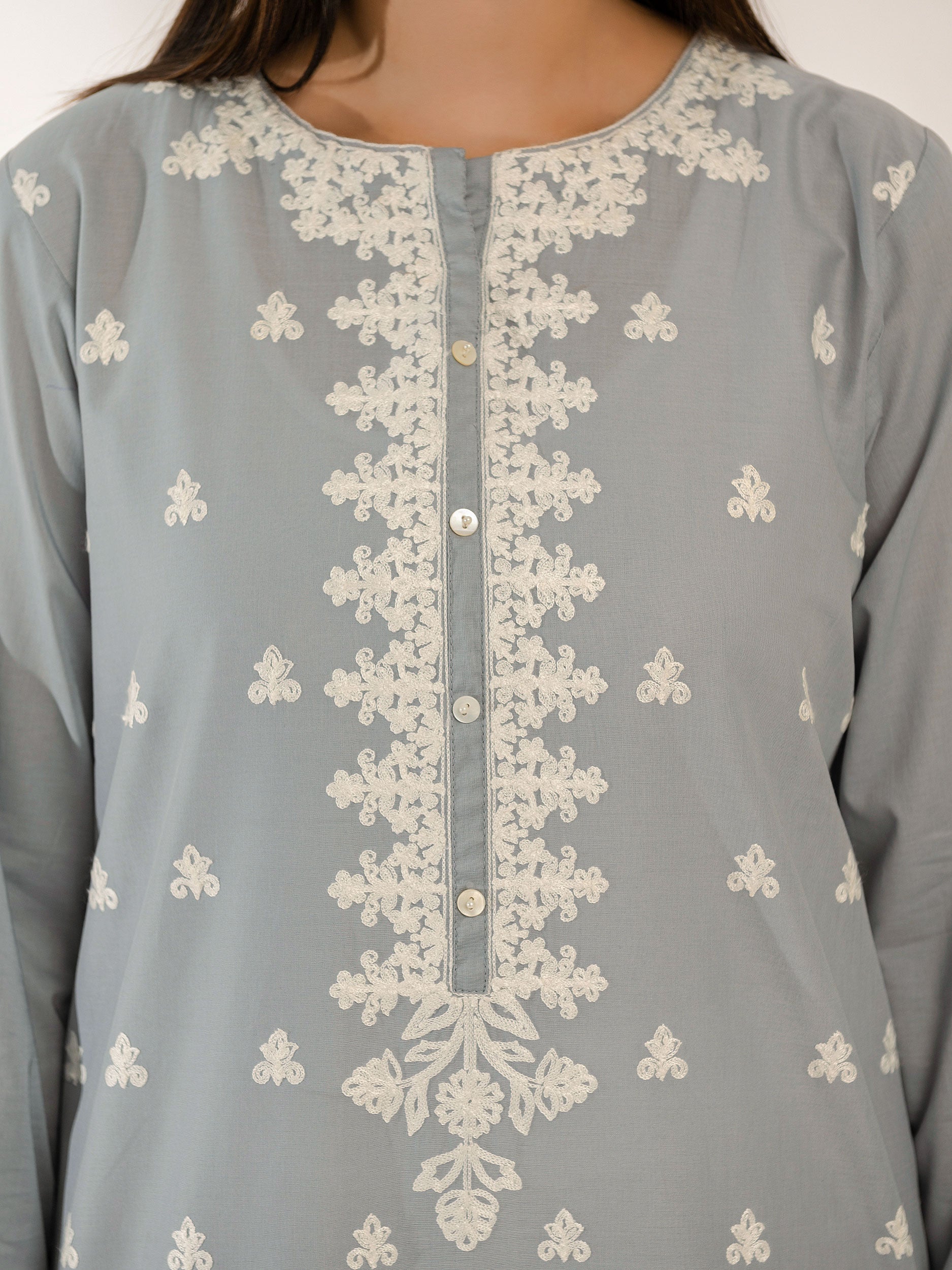 Cambric Shirt-Embroidered (Pret)