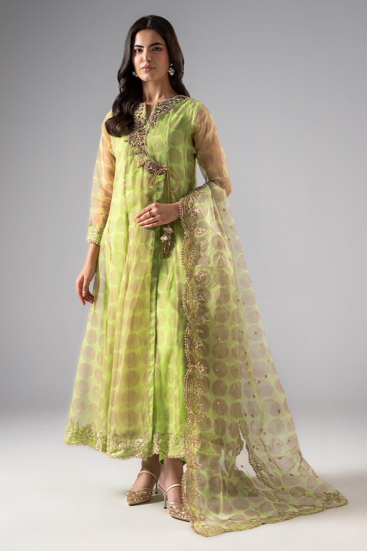 3-PC Printed Organza  CMA-6-063