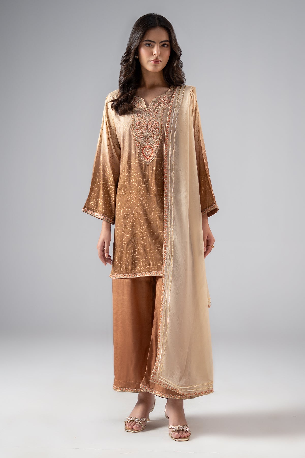 3-PC Embroidered Raw-Silk CMA-6-265