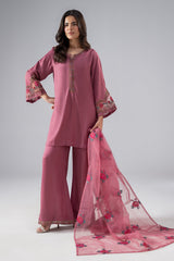 3-PC Embroidered Raw-Silk CMA-6-316