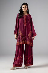 2-PC Embroidered Raw-Silk CMA-6-402
