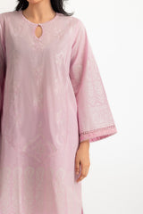 Cambric Block Printed Co-Ord Set With Embroidered