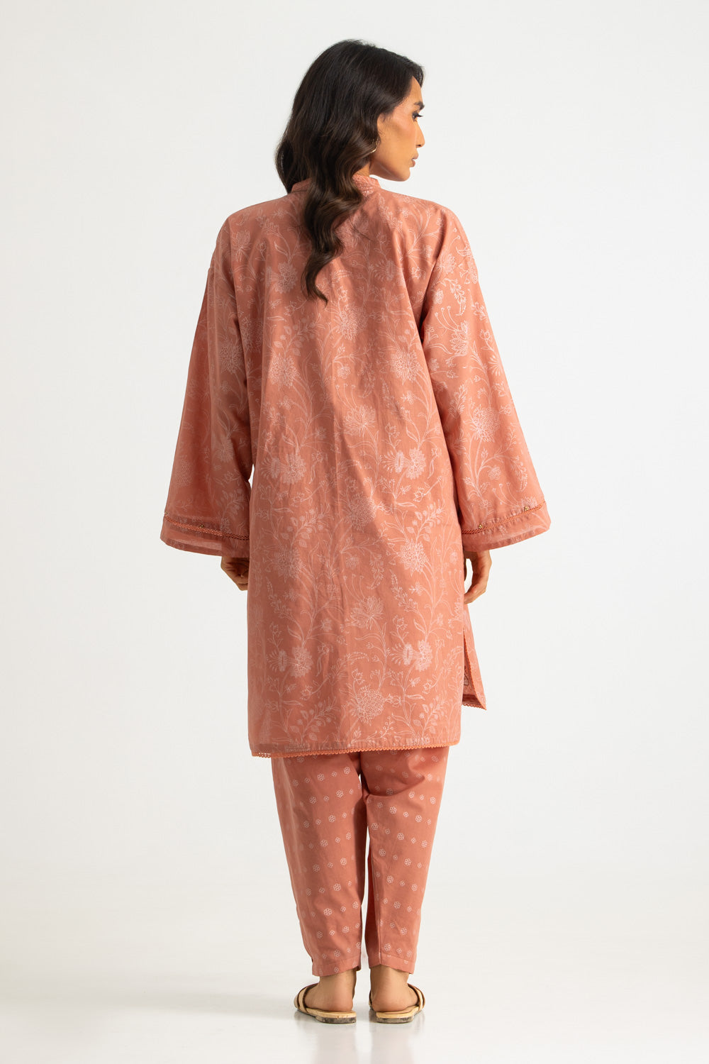 Cambric Block Printed Co-Ord Set With Embroidered