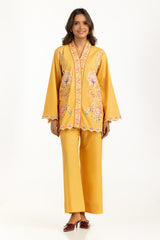 Cambric Embroidered Co-Ord Set