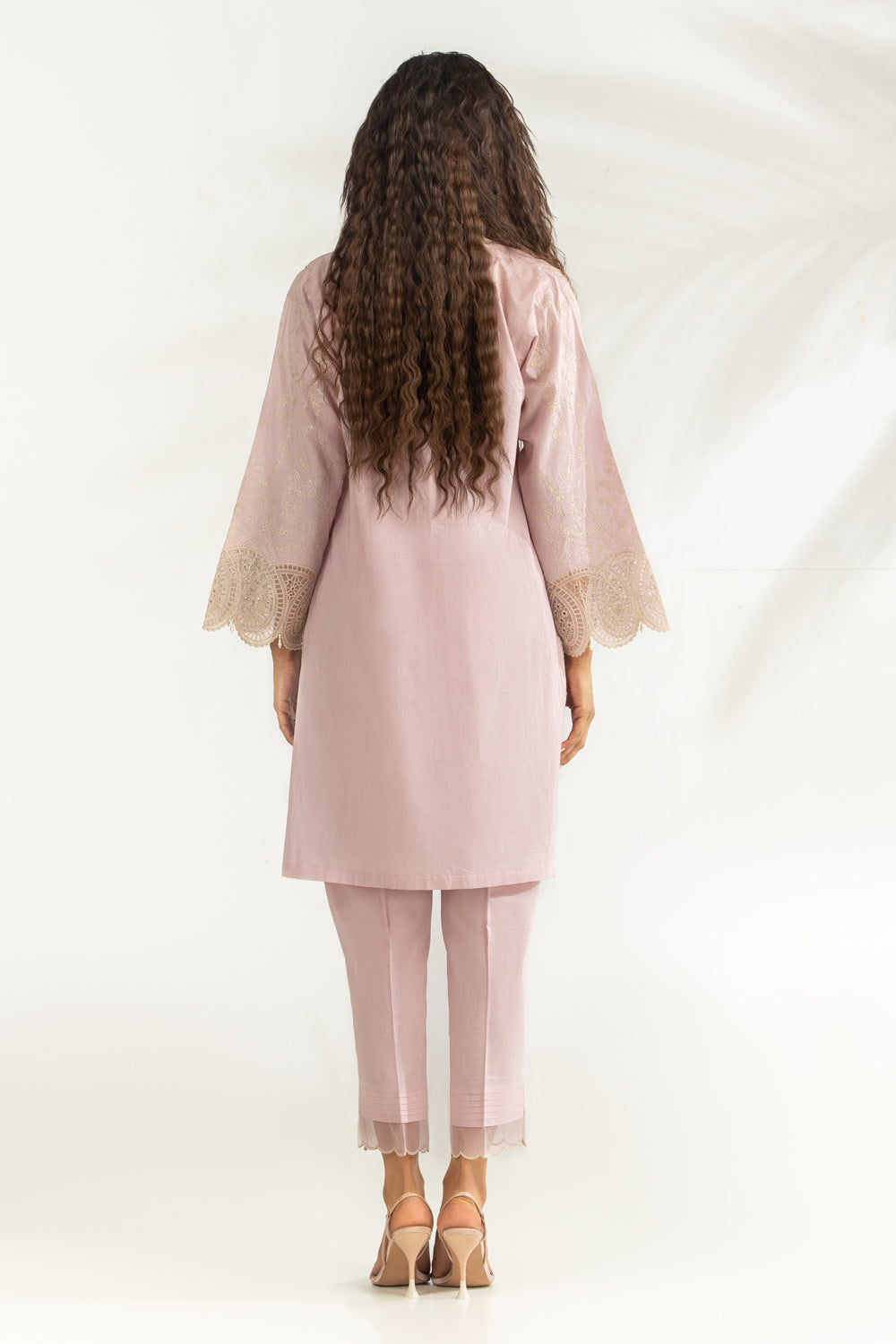 Cambric Embroidered Co-Ord Set