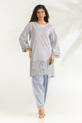 Cambric Embroidered Co-Ord Set